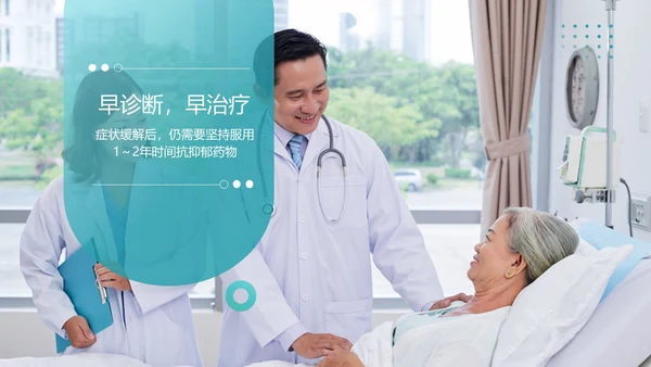 绿色简约风医学医药焦虑症护理查房工作汇报PPT