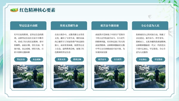 古风水墨插画清明节教育主题班会PPT模板