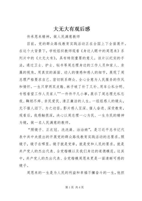 大无大有观后感 (4).docx