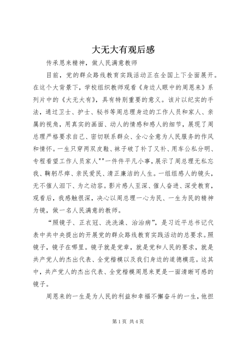 大无大有观后感 (4).docx