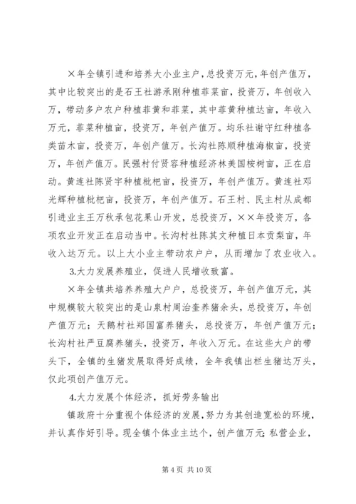 我镇××年度政府工作总结暨××年度工作计划 (2).docx