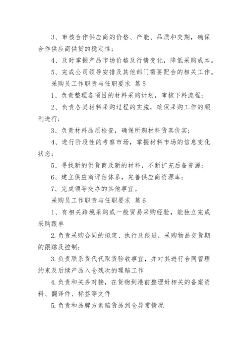 采购员工作职责与任职要求_1.docx