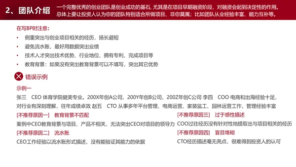 商业计划书自查手册ppt模板