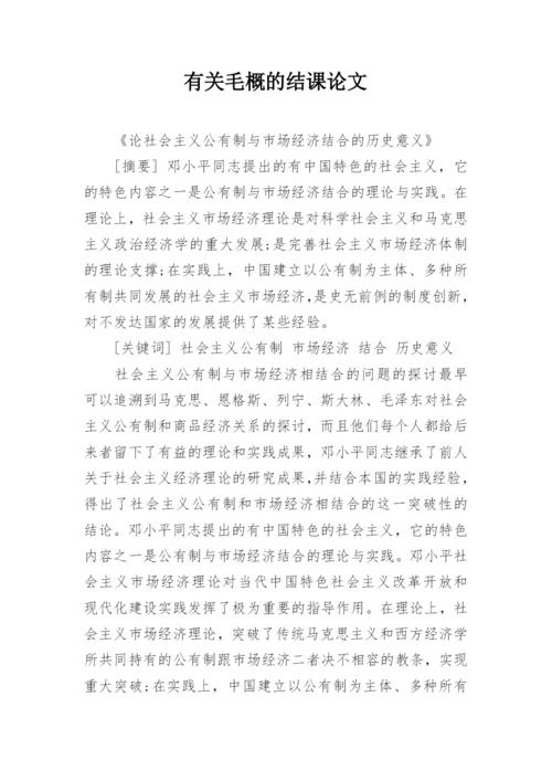 有关毛概的结课论文.docx