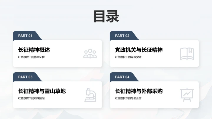 弘扬长征精神PPT模板