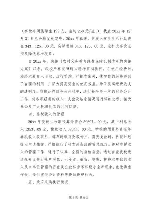 学校义务教育专项资金自查报告 (2).docx