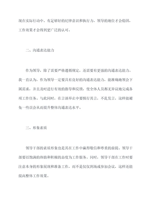 领导纪律作风自我剖析