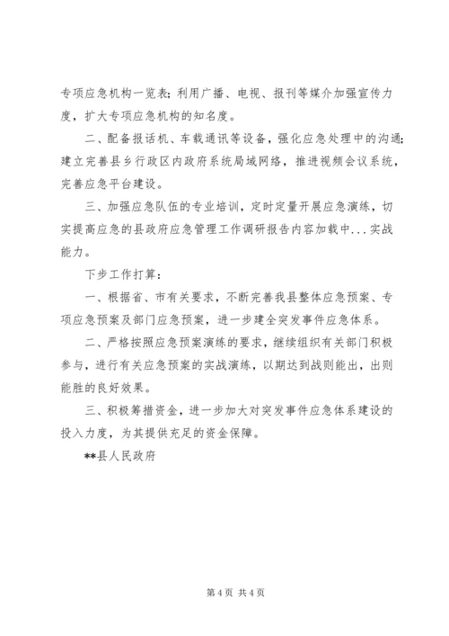 县政府应急管理工作调研报告.docx