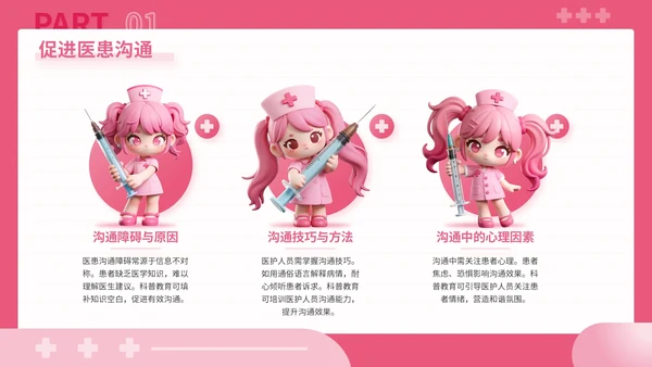粉色3D风健康科普点亮患者教育之路关于患者教育讲座PPT模板