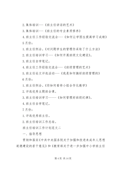 班主任培训工作计划3篇.docx