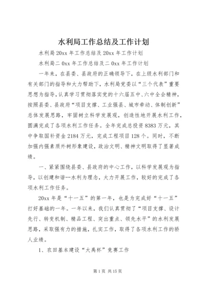 水利局工作总结及工作计划 (2).docx