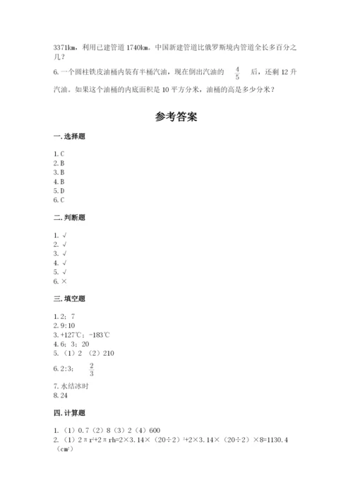 北师大版六年级下册数学期末测试卷（精华版）.docx