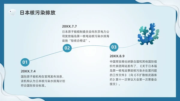 插画剪纸海洋保护科普宣传PPT课件核污水
