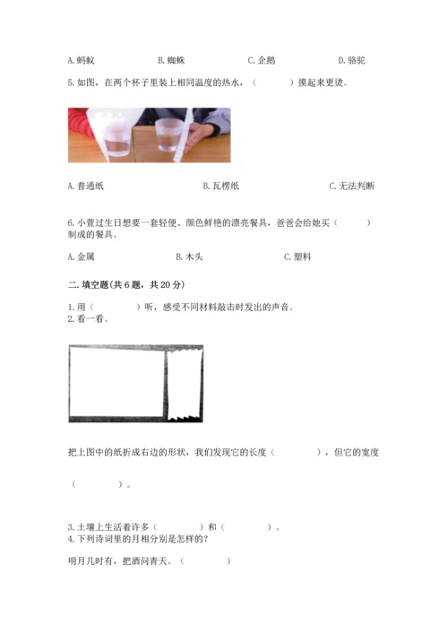 教科版二年级上册科学期末测试卷及完整答案（历年真题）.docx