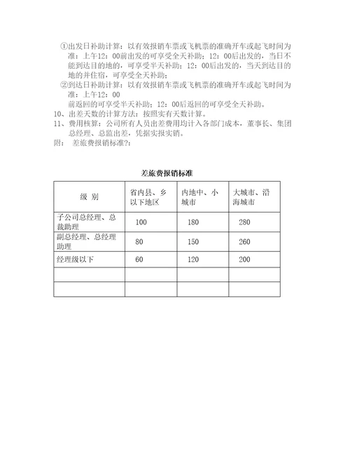 上海方策东太战略项目差旅费管理规定精选版