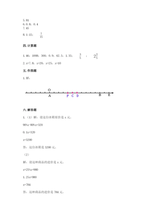 人教版六年级下册数学期末测试卷带答案（达标题）.docx