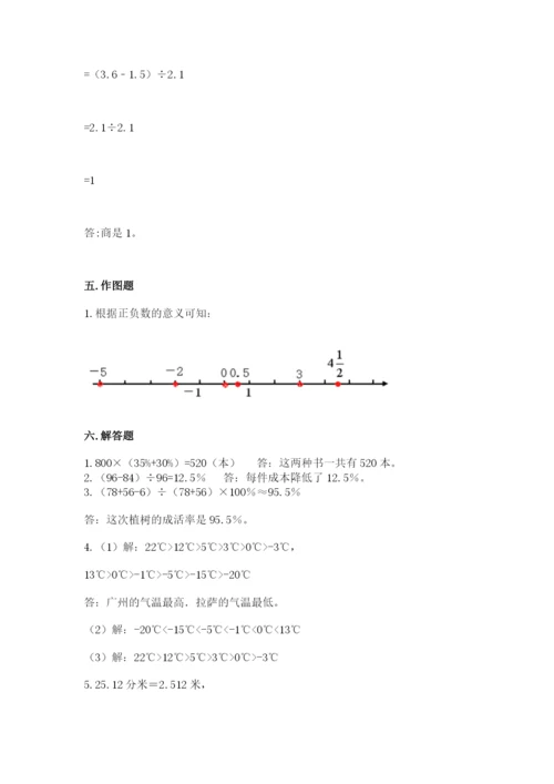 北师大版小学数学六年级下册期末检测试题（重点）.docx