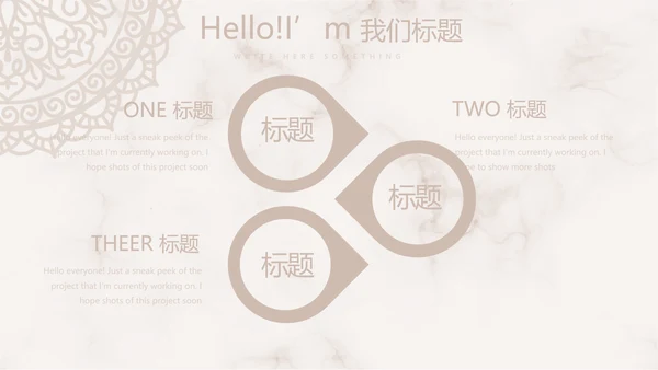 精美复古花纹古典风格工作总结动态PPT模板