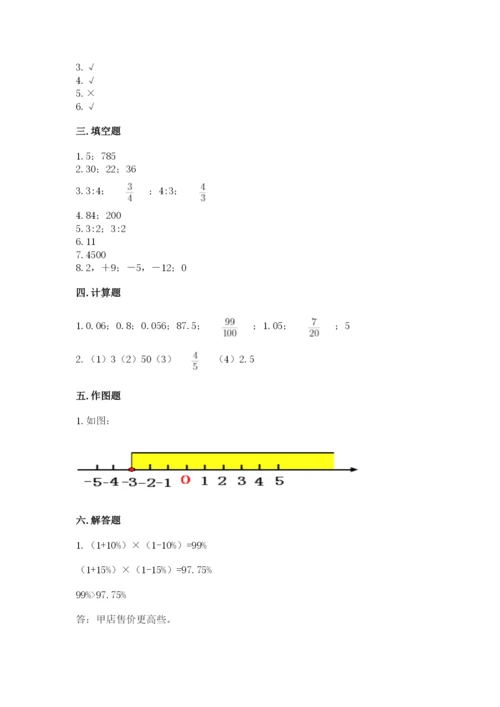 小学六年级下册数学期末卷附完整答案【名师系列】.docx