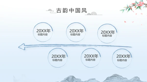 蓝色中国风山海经介绍宣传动态PPT