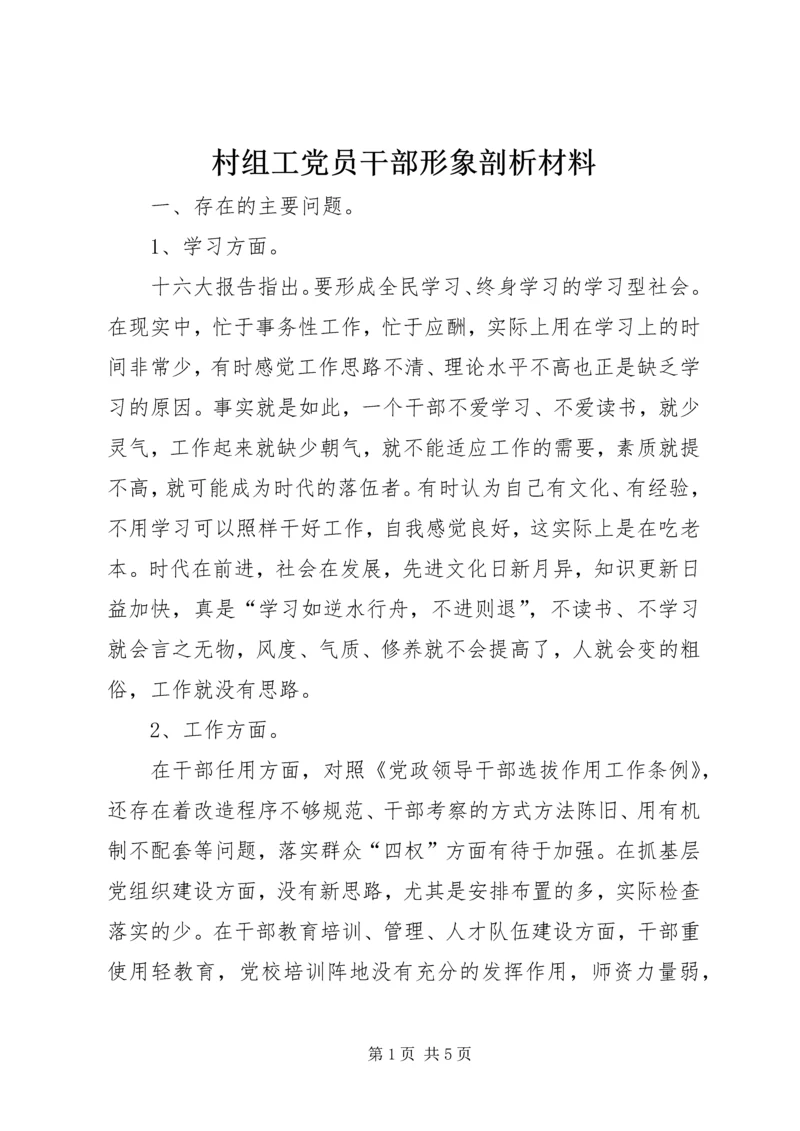 村组工党员干部形象剖析材料.docx