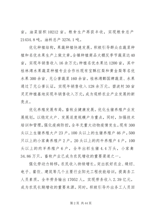 乡镇政府工作报告范本.docx