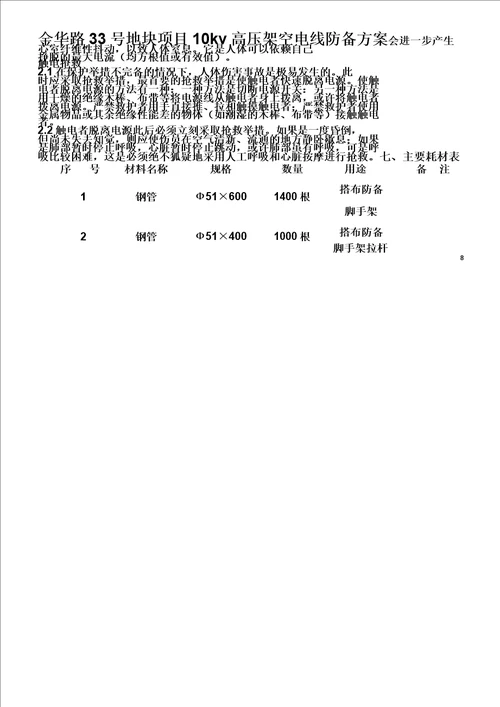 10kv高压架空电线防护方案