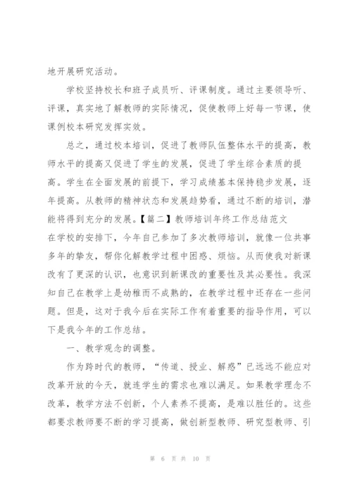 教师培训年终工作总结范文.docx