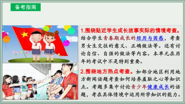 《讲·记·练高效复习》 第一单元 青春时光 七年级道德与法治下册 课件(共24张PPT)