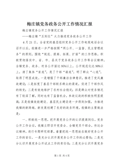 梅庄镇党务政务公开工作情况汇报.docx