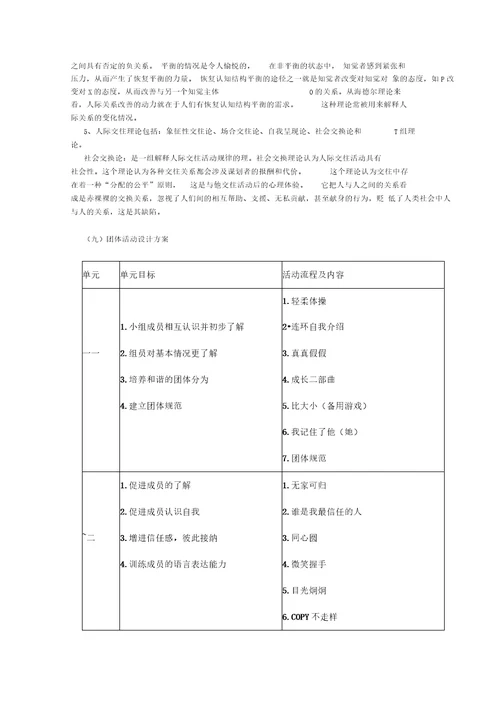 人际关系团体辅导方案报告