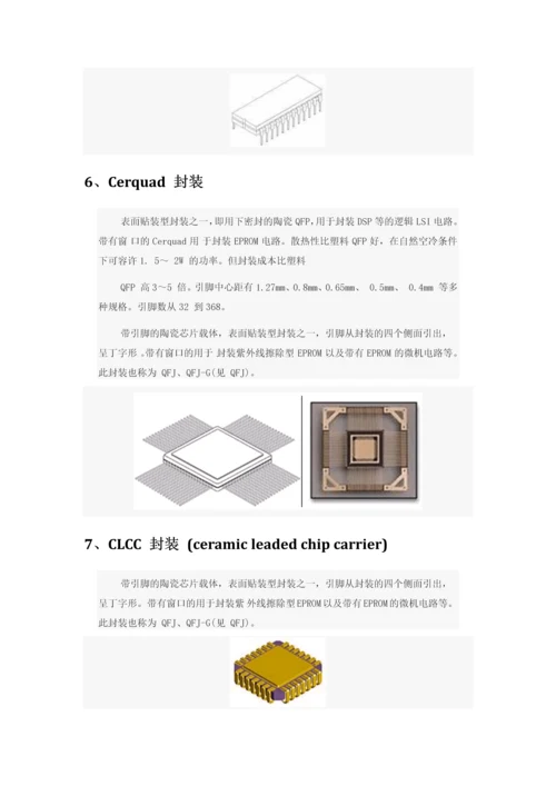 芯片常用封装及尺寸说明.docx