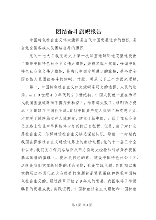 团结奋斗旗帜报告.docx