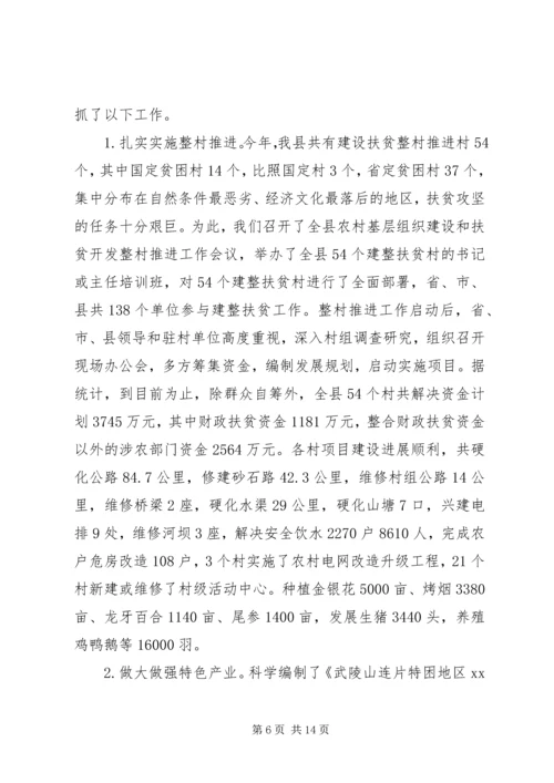 县扶贫工作情况汇报.docx