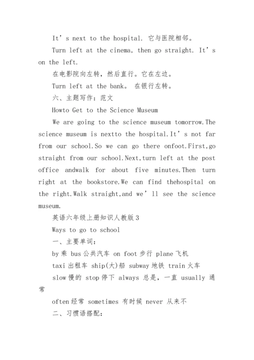 英语六年级上册知识点人教版总结.docx