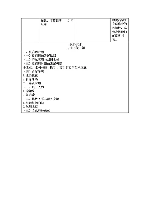夏商周秦汉教案