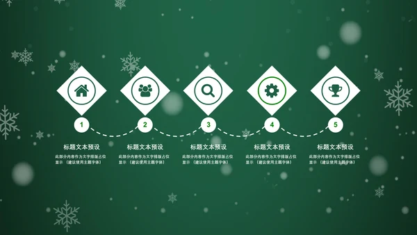 浪漫雪花西方圣诞节活动策划通用PPT模板