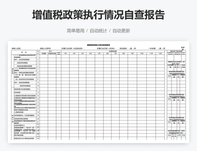 增值税政策执行情况自查报告