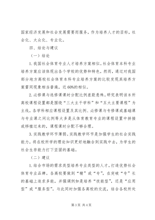 高校社会体育人才培养方案.docx