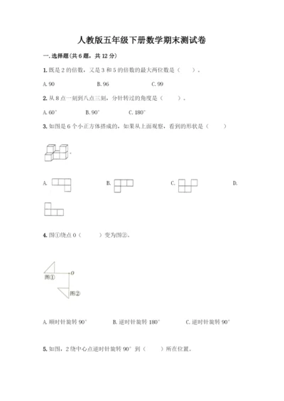 人教版五年级下册数学期末测试卷丨精品(名师系列).docx