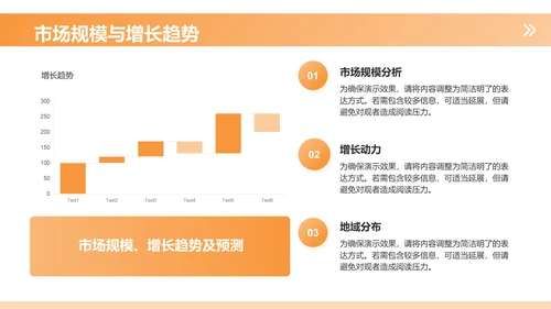 橙色3D风市场分析报告PPT模板