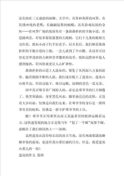 莲花的作文精彩9篇