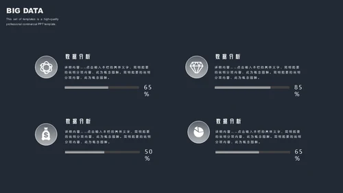 科技感数据分析通用PPT模板