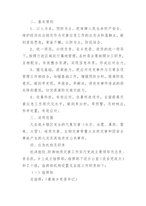 乡镇防灾减灾救灾应急预案.docx