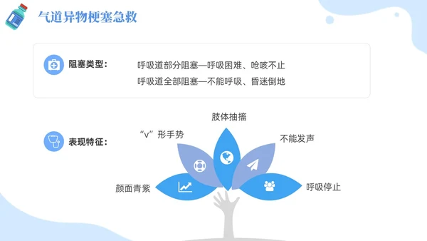 插画风蓝色简约卡通风医护人员急救知识培训PPT课件