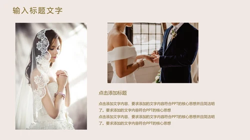 轻奢婚礼主题策划PPT模板