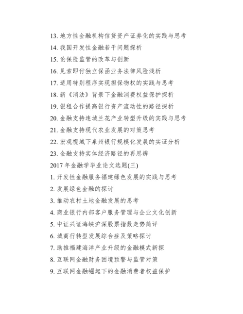【金融学毕业论文选题】.docx