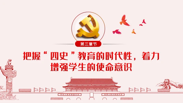 高效大学生加强四史教育动态PPT模板