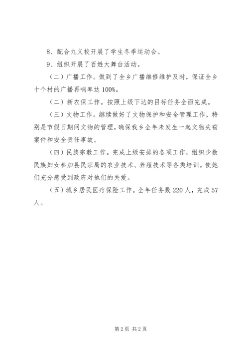 乡镇社会事业服务中心工作总结.docx