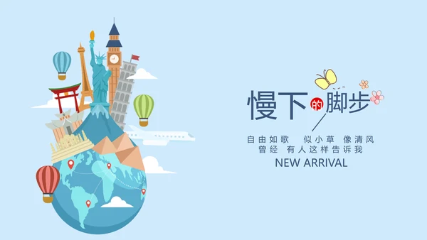 世界旅游电子相册动态PPT